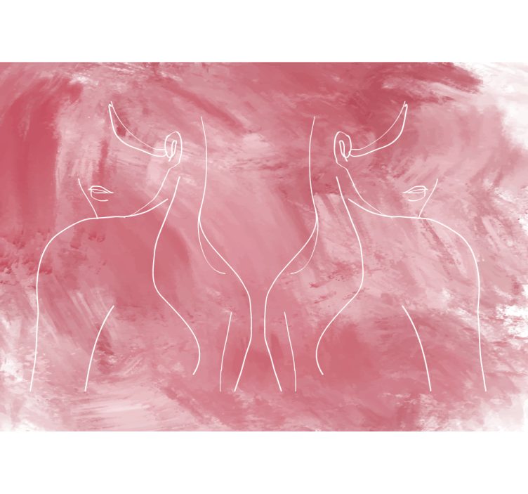 예술 벽화 미니멀리스트 여성 형태 - TenStickers