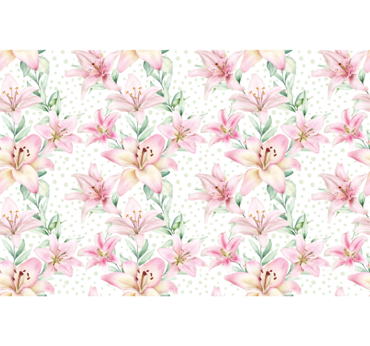 양귀비 벽 벽화 섬세한 백합 꽃 디자인 - TenStickers