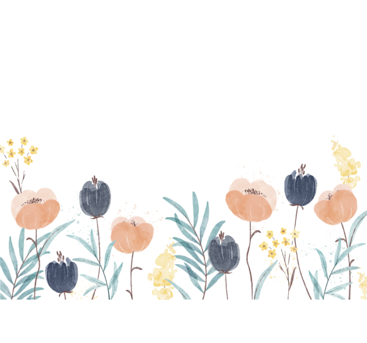 꽃 벽 벽화 즐거운 꽃 조화 - TenStickers