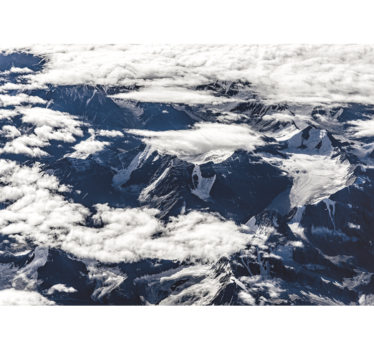 산 벽 벽화 장엄한 산맥 풍경 - TenStickers