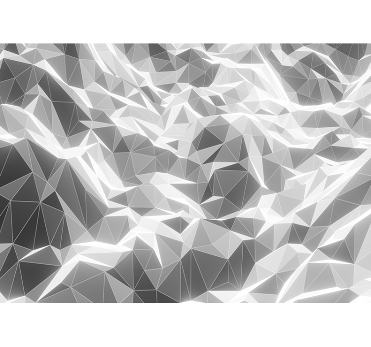 초록 벽 벽화 기하학적 돌 패턴 - TenStickers