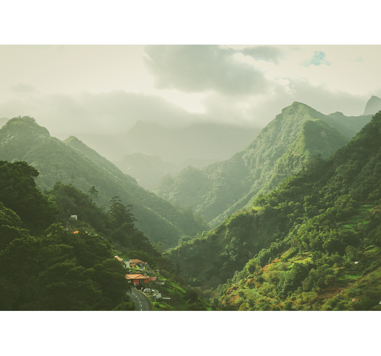 풍경 벽 벽화 산골짜기 풍경 - TenStickers