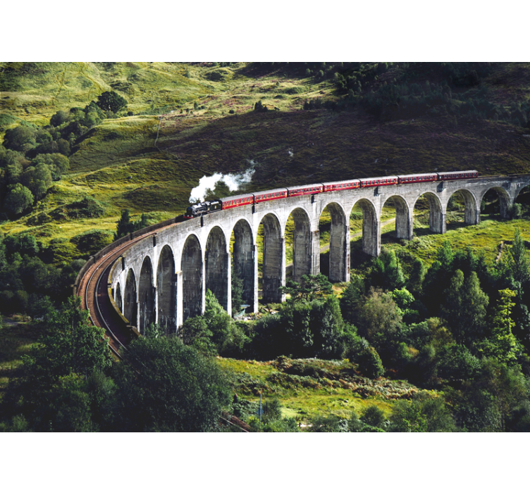 도시와 국가 벽 벽화 아이코닉 철도교 - TenStickers