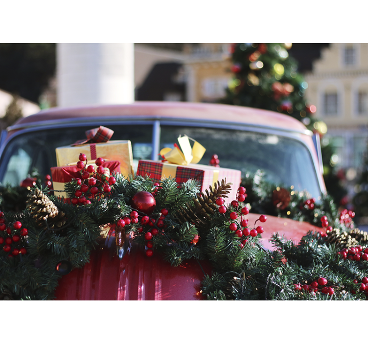 크리스마스 벽화 즐거운 연말 선물 - TenStickers