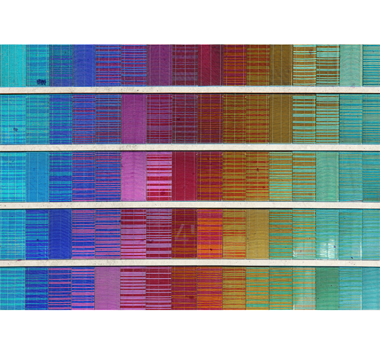 초록 벽 벽화 색상 스펙트럼 배열 - TenStickers