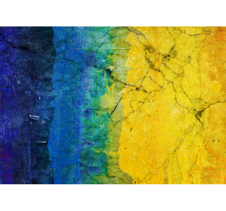 초록 벽 벽화 생동감 있는 색상 조화 - TenStickers