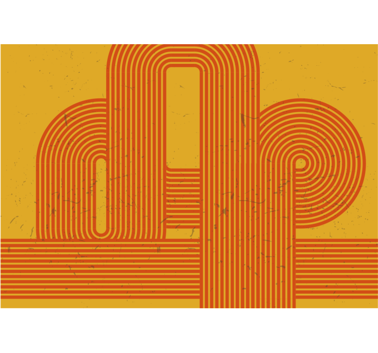 초록 벽 벽화 곡선 패턴 - TenStickers