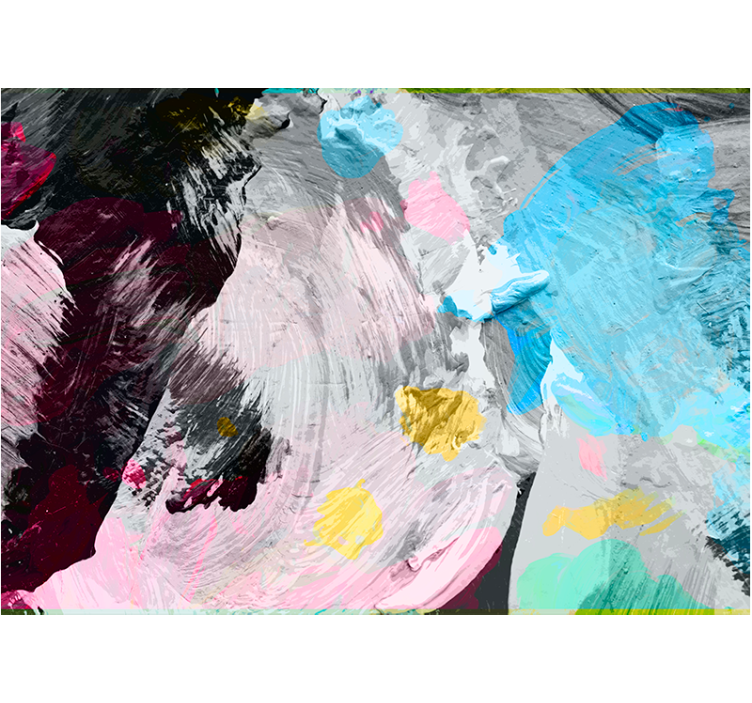 초록 벽 벽화 다이나믹 페인트 스트로크 - TenStickers