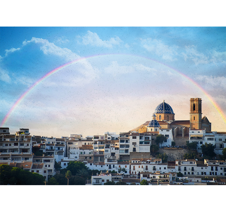 도시와 국가 벽 벽화 해안 마을 건축 - TenStickers