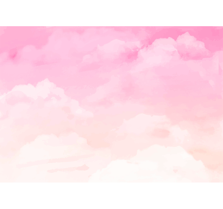 핑크 파스텔 하늘 배경 십대 벽 벽화 - TenStickers