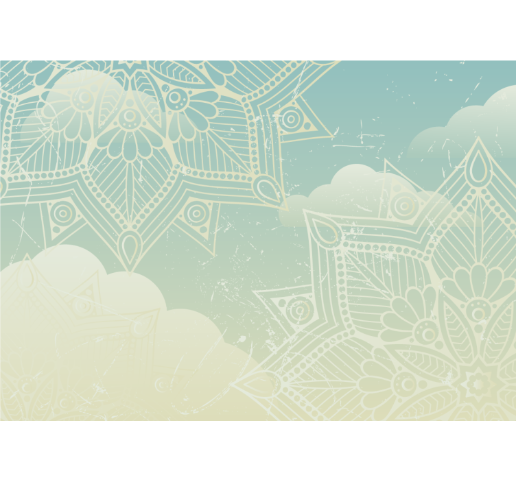 만다라 벽 벽화 복잡한 기하학적 패턴 - TenStickers