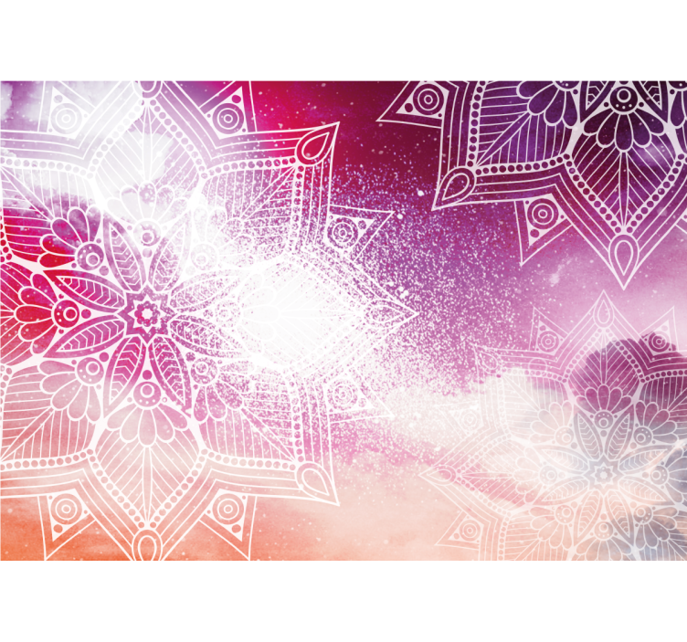 만다라 벽 벽화 정교한 만다라 모티프 - TenStickers