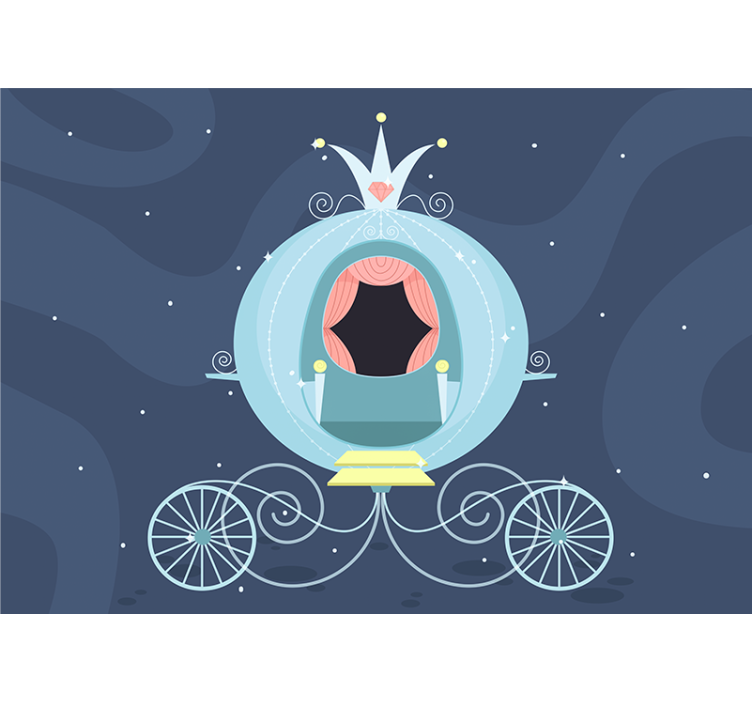 어린이 침실 벽 벽화 동화 속 마차 - TenStickers