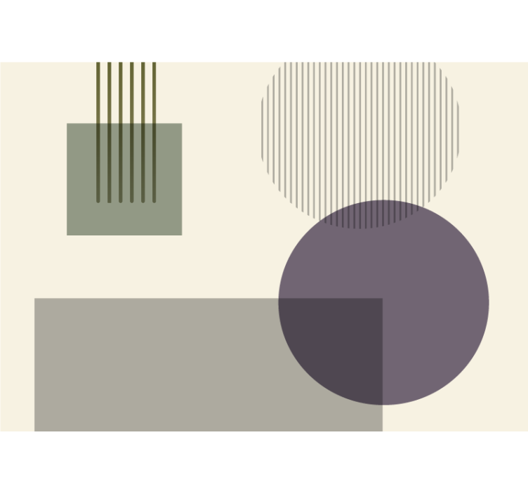 초록 벽 벽화 기하학적 도형 놀이 - TenStickers