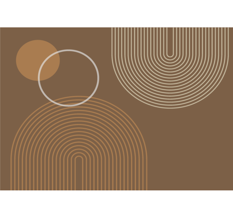 초록 벽 벽화 기하학적 원형 패턴 - TenStickers