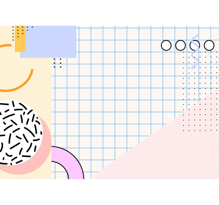 초록 벽 벽화 기하학적 도형 구성 - TenStickers