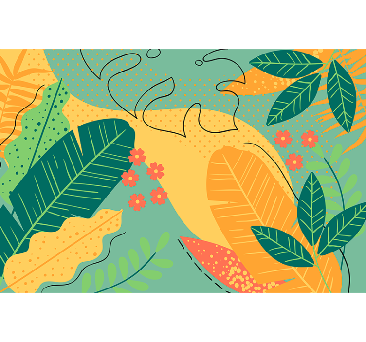 포토 뮤럴 자연 열대 잎 장식 - TenStickers