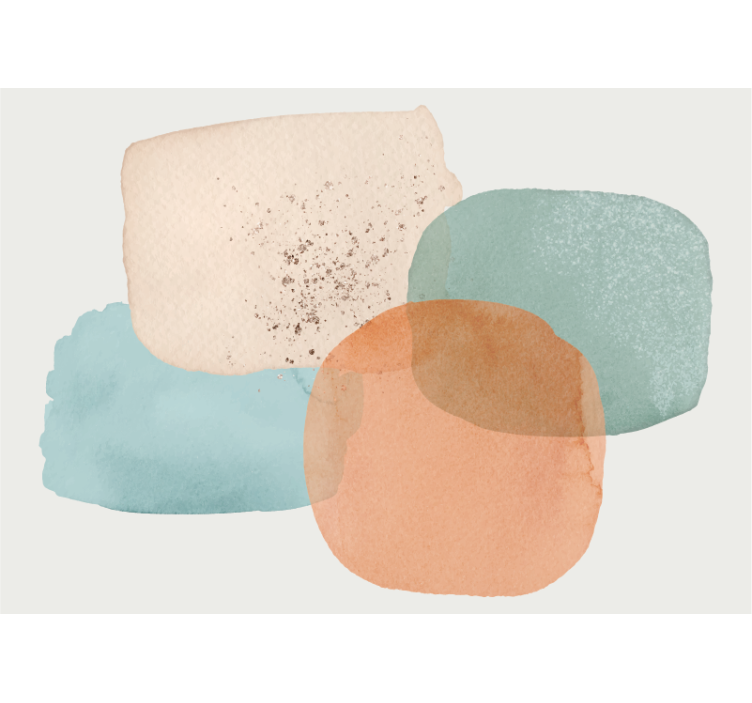 지구 색상 미니멀리스트 디자인 복도 벽화 - TenStickers