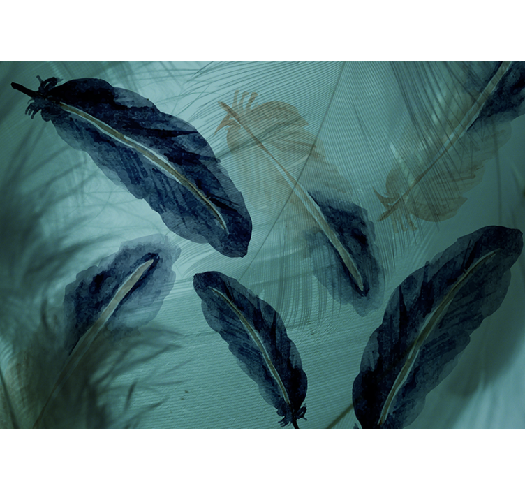 다른 꽃 벽 벽화 우아한 잎 모티프 - TenStickers