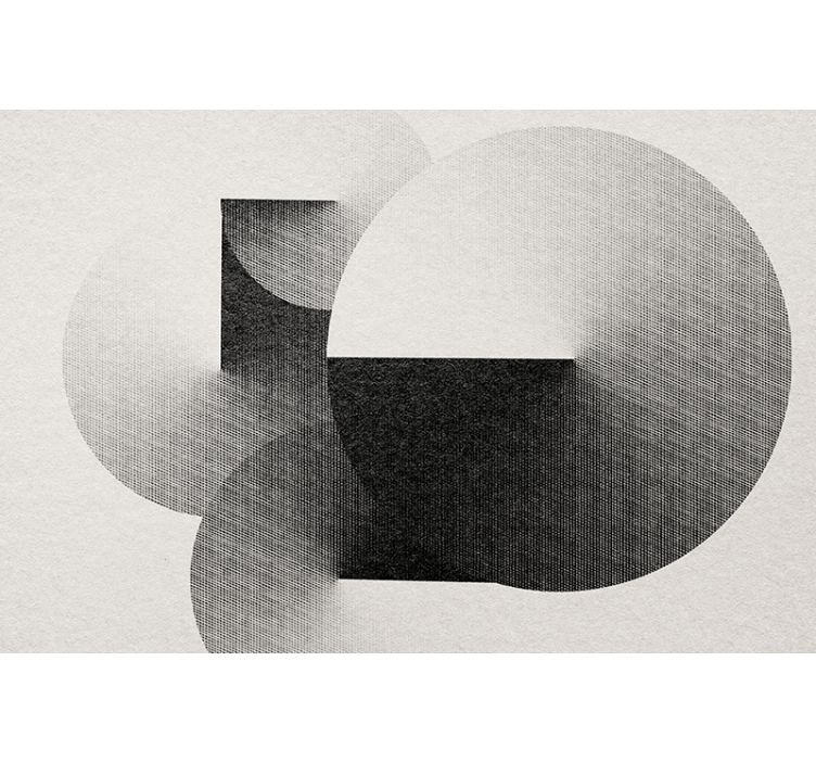 복고풍 기하학적 원형 패턴 벽 벽화 - TenStickers