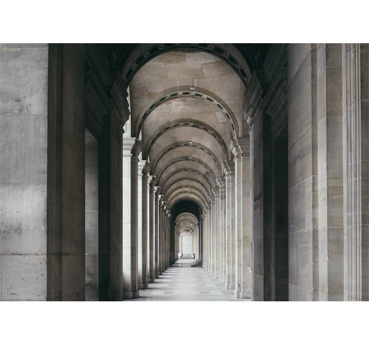 고대 시멘트 아치 깊이 3d 벽화 - TenStickers