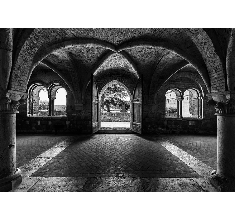 도시와 국가 벽 벽화 역사적인 아치형 통로 전망 - TenStickers