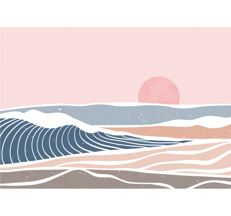 곡선 다채로운 추상적인 디자인 벽 벽화 - TenStickers