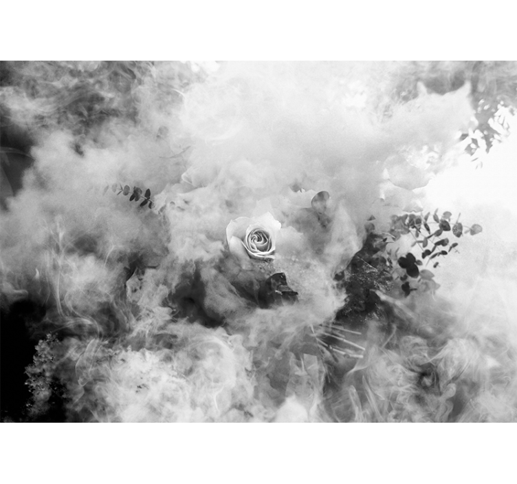 꽃 벽 벽화 에테리얼 화이트 로즈 - TenStickers