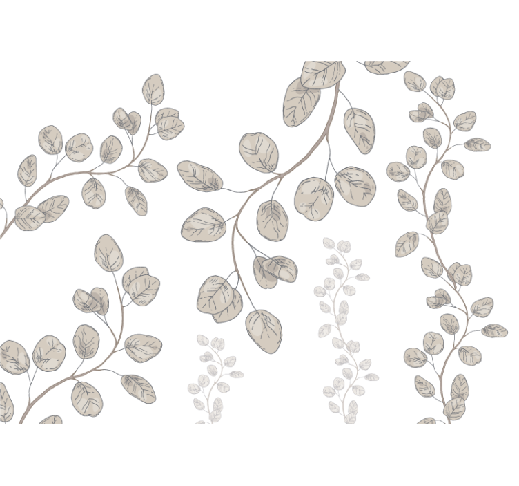 포토 뮤럴 마스터 침실 섬세한 잎 패턴 - TenStickers