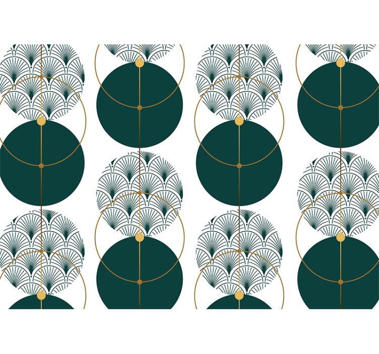 질감과 패턴 벽 벽화 기하학적 팬 패턴 - TenStickers