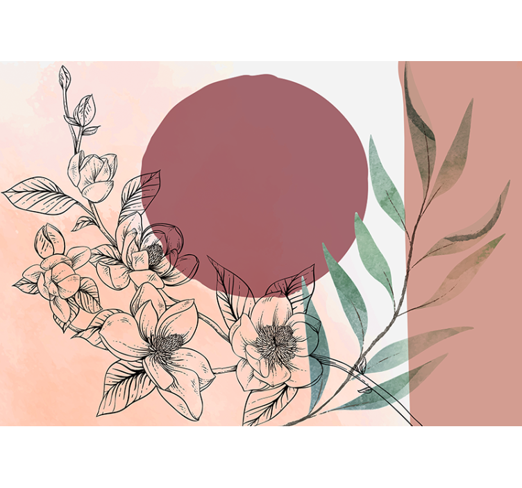 꽃 벽 벽화 꽃 요소 구성 - TenStickers