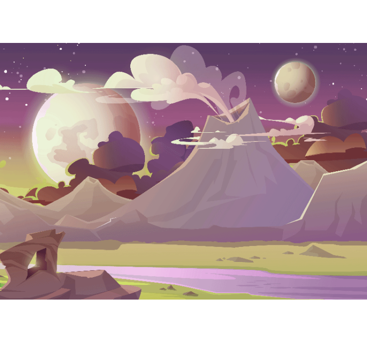 판타지 벽 벽화 환상적인 산 풍경 - TenStickers