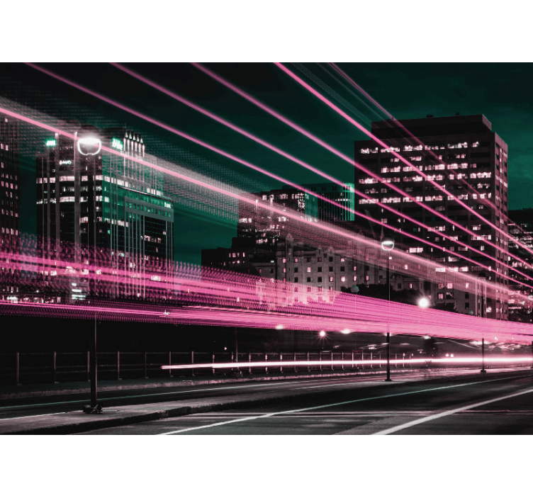 도시와 국가 벽 벽화 도시 스카이라인 러시 - TenStickers