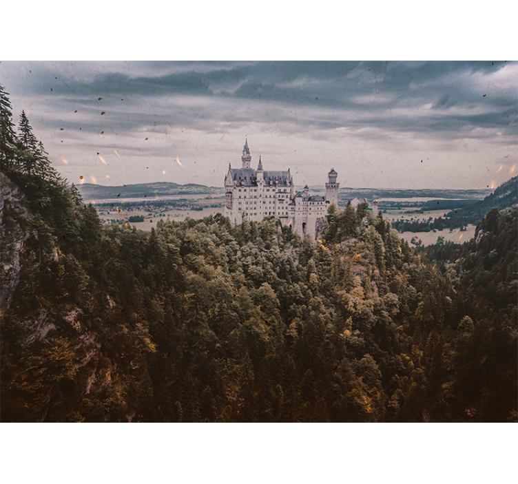 풍경 벽 벽화 산 위의 성 - TenStickers