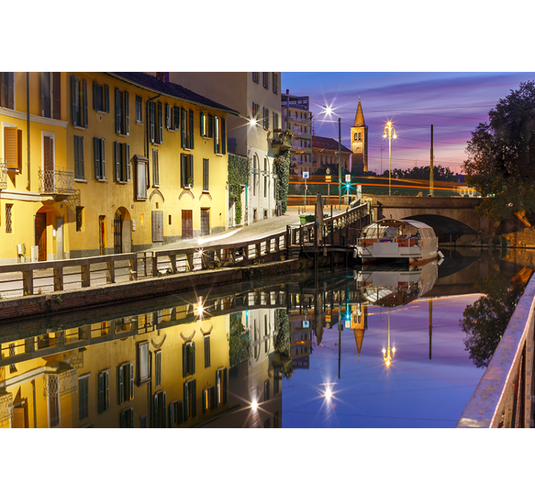 나빌리오 그란데 롬바르디아 도로 벽 벽화 - TenStickers