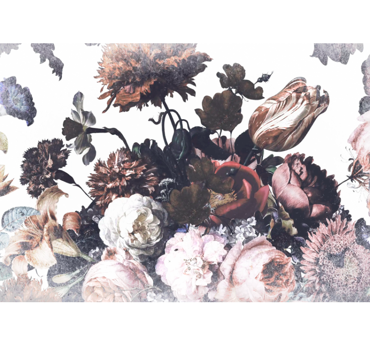 꽃 벽 벽화 - 꽃꽂이 디자인 - TenStickers