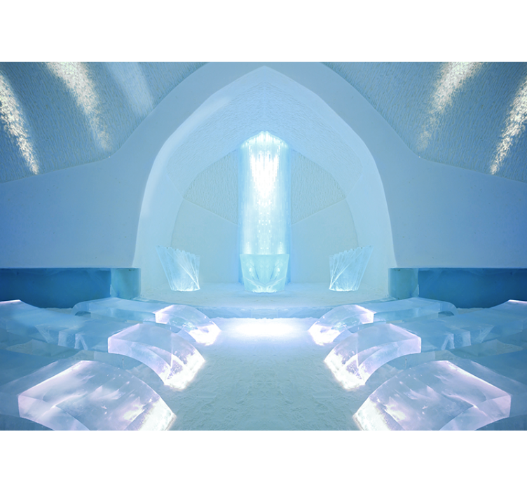 포토 뮤럴 자연 얼음 결정 성소 - TenStickers