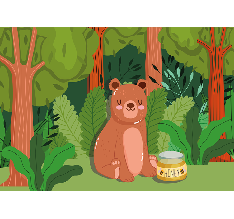 어린이 침실 벽 벽화 사랑스러운 곰 아트워크 - TenStickers