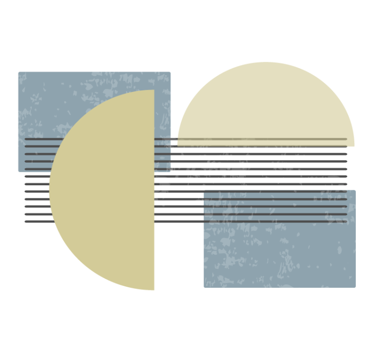 예술 벽화 기하학적 형태 배열 - TenStickers