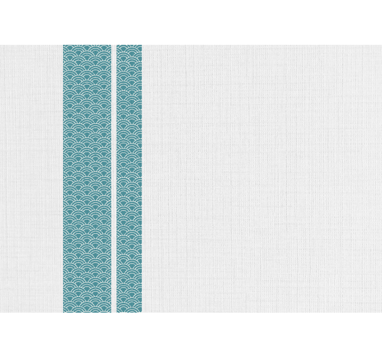 질감과 패턴 벽 벽화 물결 모양의 파란색 패턴 - TenStickers