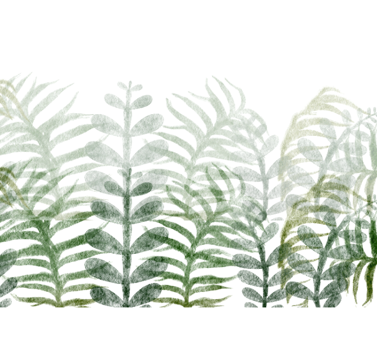 포토 뮤럴 자연 잎사귀 패턴 - TenStickers