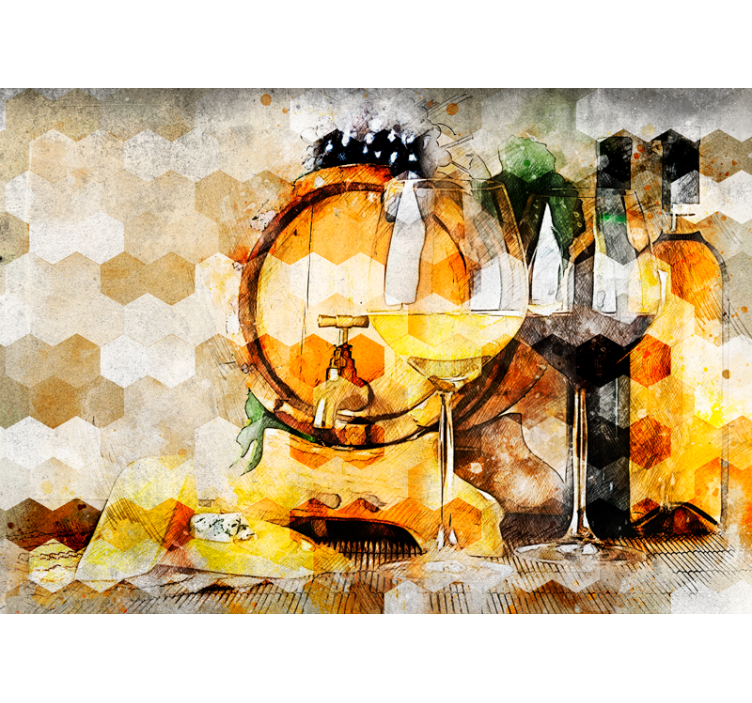 음악 테마 벽 벽화 와인 배럴 아트 - TenStickers