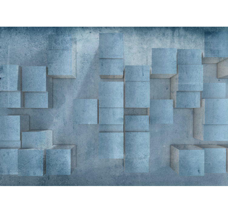 질감과 패턴 벽 벽화 기하학적 블록 패턴 - TenStickers