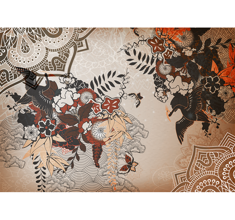 만다라 벽 벽화 꽃 무늬 - TenStickers