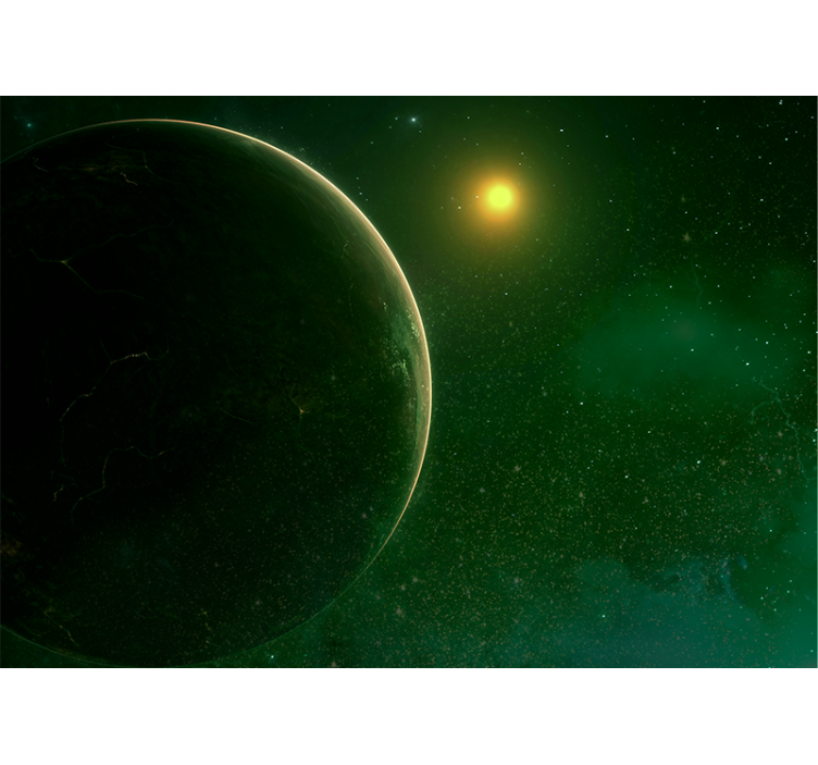 벽화 공간 행성 천체 장면 - TenStickers