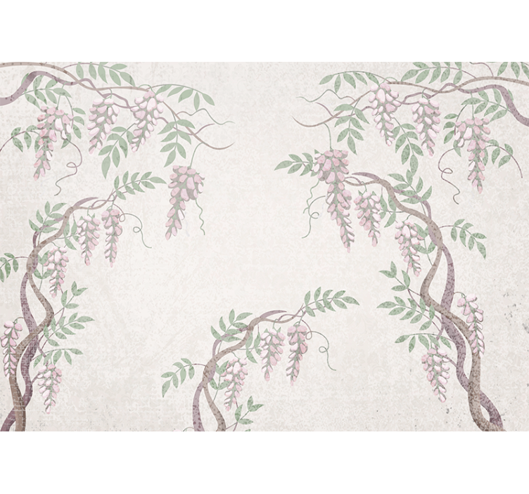 꽃 벽 벽화 섬세한 꽃 덩굴 - TenStickers