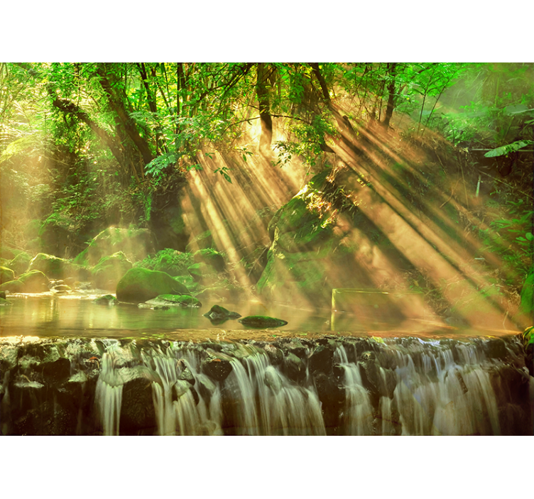 포토 뮤럴 자연 흐르는 푸르름 - TenStickers