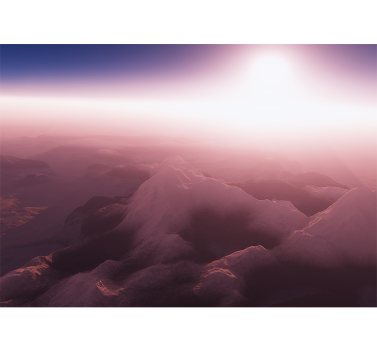 산 벽 벽화 고요한 산봉우리 - TenStickers