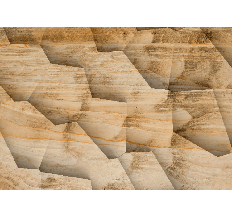 다른 질감과 패턴 벽 벽화 기하학적 돌 패턴 - TenStickers