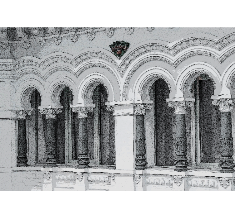 포토 뮤럴 클래식 아트 건축 아치 디테일 - TenStickers